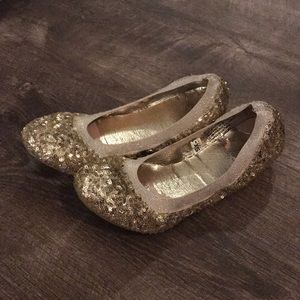 Target sparkly gold flats